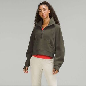 Lululemon Athletica Dark Green Half-Zip Hoodie W HOOD
